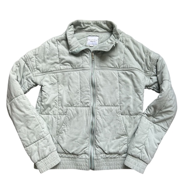 Allfenix Anthropologie Soft Sage Green Quilted Jacket size XS - Picture 5 of 11